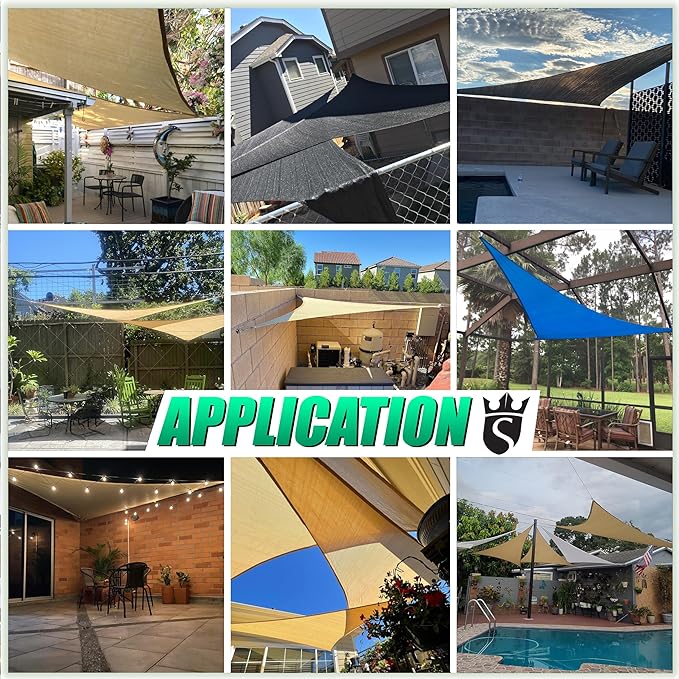 Royal Shade 9' x 12' x 15' Grey Right Triangle Sun Shade Sail Order to Make - Image 4