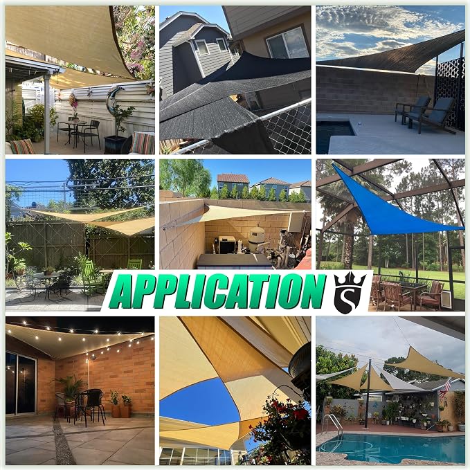 Royal Shade 9' x 15' x 17.5' Brown Right Triangle Sun Shade Sail Order to Make - Image 4