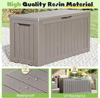 Deck Box, 82 Gallon Resin Indoor and Outdoor Storage Box Waterproof - Image 5