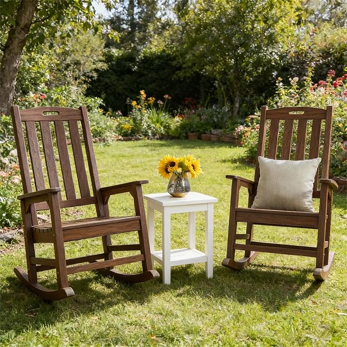 Oversized Outdoor Rocking Chair, HDPE Porch Rocker | High Back Rocking Chairs - Image 2