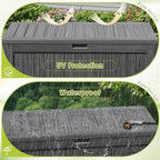 Devoko 125 Gallon Outdoor Storage Box, Waterproof Resin Deck Box | - Image 5