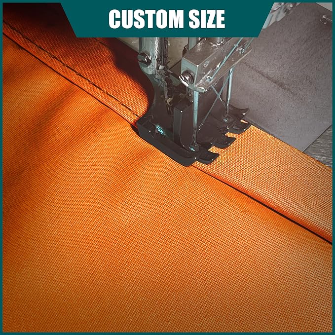 Royal Shade 6' x 12' x 13.4' Orange Triangle Waterproof Sun Shade Sail Order to - Image 5