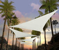 Amgo 16' x 16' x 16' White Triangle Sun Shade Sail Outdoor Canopy Awning UPF50+ by Amgo