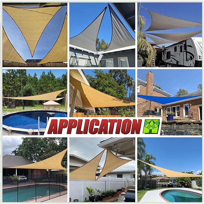 ColourTree Custom Size Order to Make Sun Shade Sail Canopy Mesh Fabric UV Block - Image 4