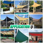Royal Shade 14' x 19' Custom Size Beige Rectangle Sunshade Sail - Image 5
