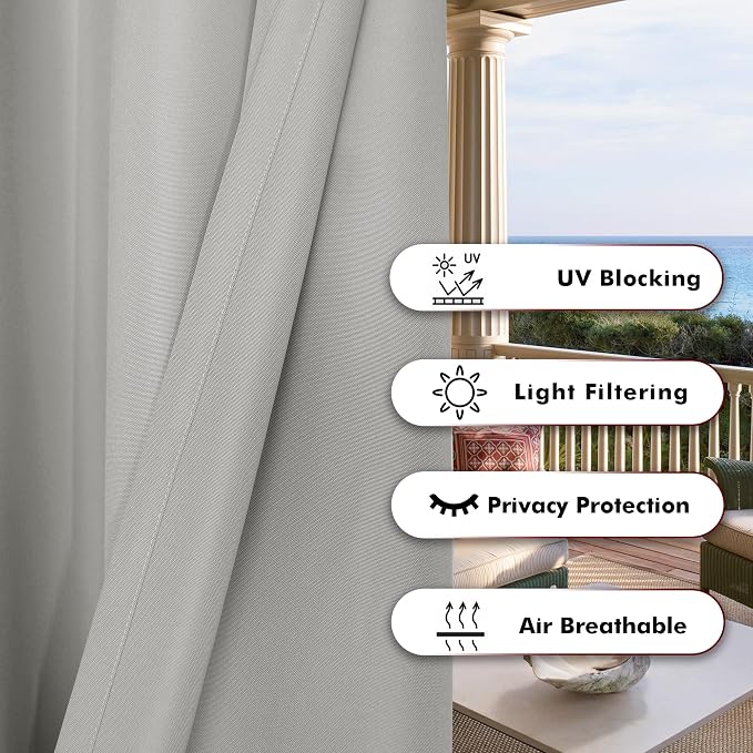 BONZER Waterproof Indoor/Outdoor Curtains - Image 4