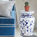 JONATHAN Y Cherry Blossom 18" Ceramic Garden Stool Side Table, Plant Stand - Image 4