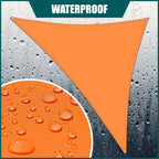 Royal Shade 10' x 20' x 22.4' Orange Triangle Waterproof Sun Shade Sail Order - Image 2