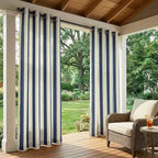 4 Panels Outdoor Stripe Curtains - Image 2