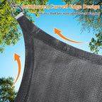 Shade&Beyond Triangle Sun Shade Sail 20'X20'X20' Permeable Canopy Dark Grey - Image 5