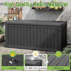 Outdoor Storage Box, 150 Gallon Large Outdoor Resin Deck Box, Storage - Image 4