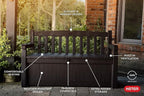Keter Solana 70 Gal Outdoor Storage Bench - Image 5