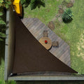 Amgo Custom Size 20' x 21' x 29' Brown Right Triangle Sun Shade Sail UPF50+ by Amgo