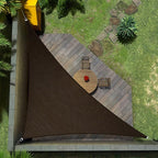 Amgo Custom Size 20' x 20' x 28.3' Brown Right Triangle Sun Shade Sail UPF50+ by Amgo