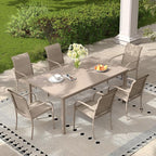 Outdoor Chairs Set of 6, Stackable Patio Dining Chairs - Image 2