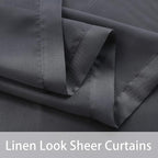 BONZER Outdoor Sheer Curtains for Patio Waterproof 2 Panels | Wide Grommet - Image 4