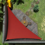 Amgo Custom Size 13' x 18' x 22.2' Red Right Triangle Sun Shade Sail UPF50+ by Amgo