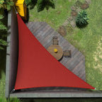 Amgo Custom Size 15' x 24' x 28.3' Red Right Triangle Sun Shade Sail UPF50+ by Amgo