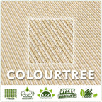 Colourtree CTSLT 10" x10x14' Beige Sun Shade Sail Right Triangle Canopy Fabric - Image 4