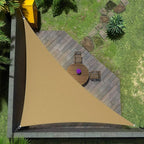 Amgo Custom Size 13' x 24' x 27.3' Sand Beige Right Triangle Sun Shade Sail by Amgo