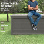 330 Gallon Outdoor Storage Box, Resin Large Deck Box Outdoor Waterproof Storage - Image 6