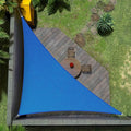 Amgo Custom Size 17' x 17' x 24' Blue Right Triangle Sun Shade Sail UPF50+ by Amgo