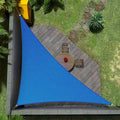 Amgo Custom Size 19' x 22' x 29.1' Blue Right Triangle Sun Shade Sail UPF50+ by Amgo