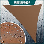 Royal Shade 15' x 15' x 15' Brown Triangle Waterproof Sun Shade Sail Order to - Image 2