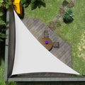 Amgo Custom Size 15' x 16' x 21.9' White Right Triangle Sun Shade Sail UPF50+ by Amgo