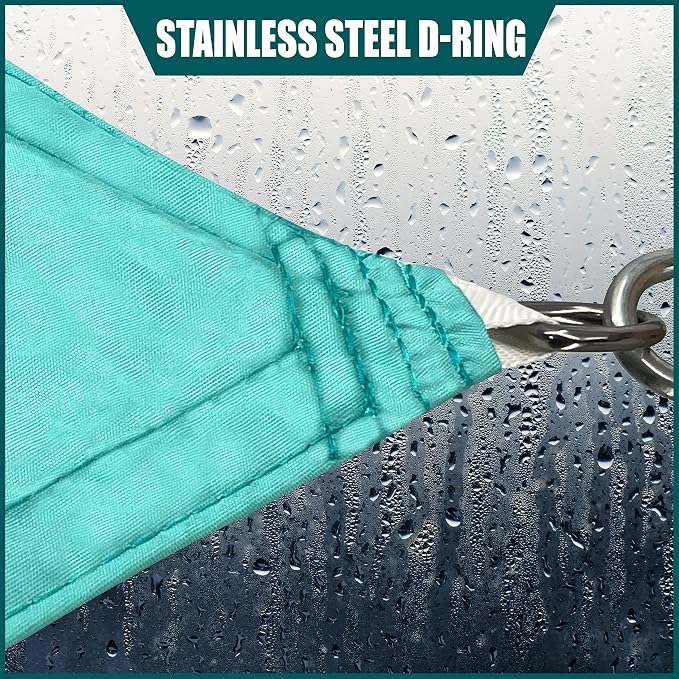 Royal Shade 9' x 9' x 9' Turquoise Triangle Waterproof Sun Shade Sail Order to - Image 4