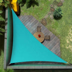 Amgo Custom Size 10' x 12' x 15.6' Turquoise Triangle Sun Shade Sail UPF50+ by Amgo