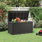 Outdoor Storage Box, 180 Gallon Large Outdoor Resin Deck Box, Storage - Image 6