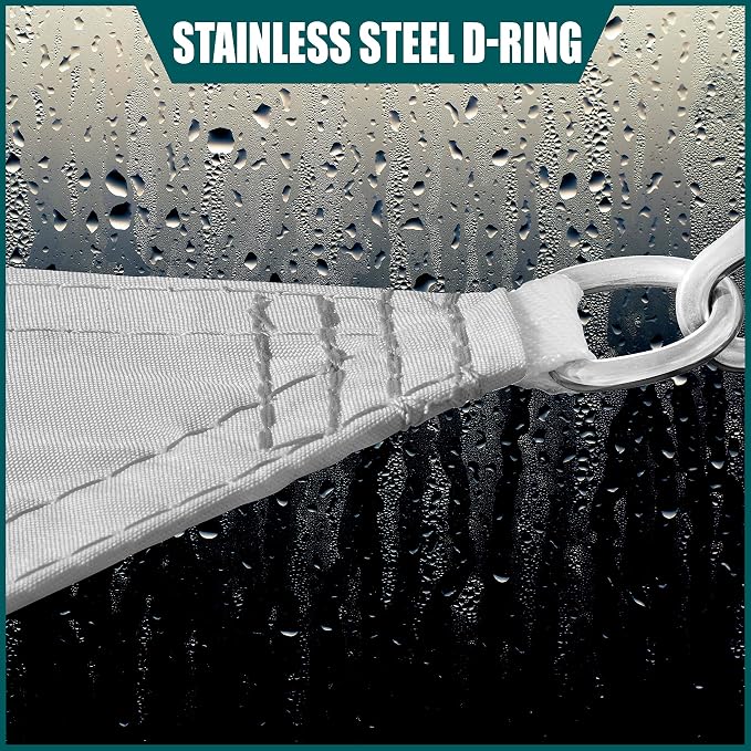 Royal Shade 13' x 22' x 25.6' Grey Triangle Waterproof Sun Shade Sail Order to - Image 4