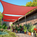 12' x 15' Red Sun Shade Sail Rectangle SMSLR Canopy Fabric Cloth Screen by ShadeMart