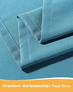 Extra Wide Outdoor Curtains for Patio Waterproof 2 Pcs 110x95 Inch Teal | - Image 5
