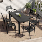 Pellebant Aluminum Stackable Outdoor Patio Dining Chairs Set of 2 | Outdoor - Image 2