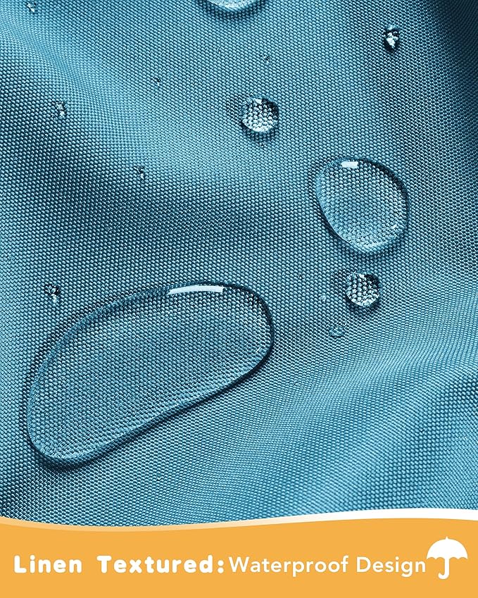 HolidayIdeas Outdoor Curtains for Patio Waterproof 4 Pcs 54x120 Inch Teal | - Image 2