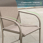 Outdoor Chairs Set of 6, Stackable Patio Dining Chairs - Image 7