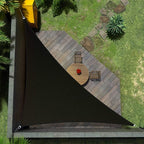 Amgo Custom Size 15' x 24' x 28.3' Black Right Triangle Sun Shade Sail UPF50+ by Amgo