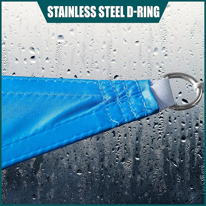 Royal Shade 10' x 16' x 18.9' Blue Triangle Waterproof Sun Shade Sail Order to - Image 4