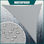 Royal Shade 9' x 10' x 13.5' Grey Triangle Waterproof Sun Shade Sail Order to - Image 2